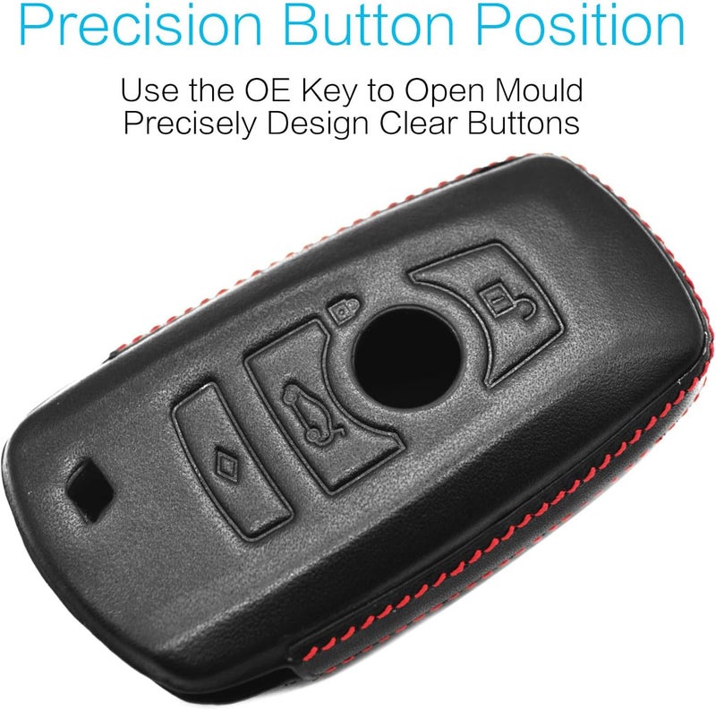 MECHCOS Leather Keyless Entry Remote Control Smart Key Fob Cover Pouch Bag Jacket Case Protector Shell - Image 2