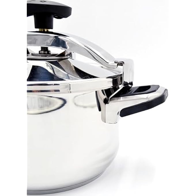 كوركماز قدر ضغط بريسا المصنوع من الفولاذ المقاوم للصدأ، سعة 16 لترًا، قاعدة كبسولة من الألومنيوم، قدر ضغط تركي بغطاء ثقيل، قدر ضغط يعمل بقاعدة حثية Ka77302 - Image 3