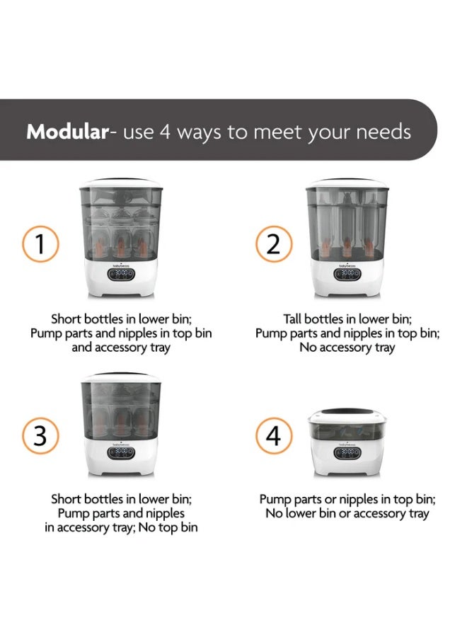 بيبي بريزا جهاز تعقيم وتجفيف زجاجات وملحقات من بيبى بريزا بخطوة واحدة تلقائيًا - Image 4