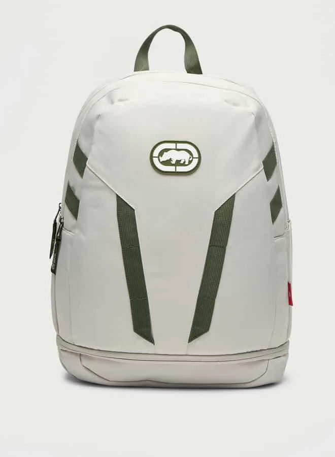 Ecko Unltd Panelled Backpack with Adjustable Straps and Zip Closure