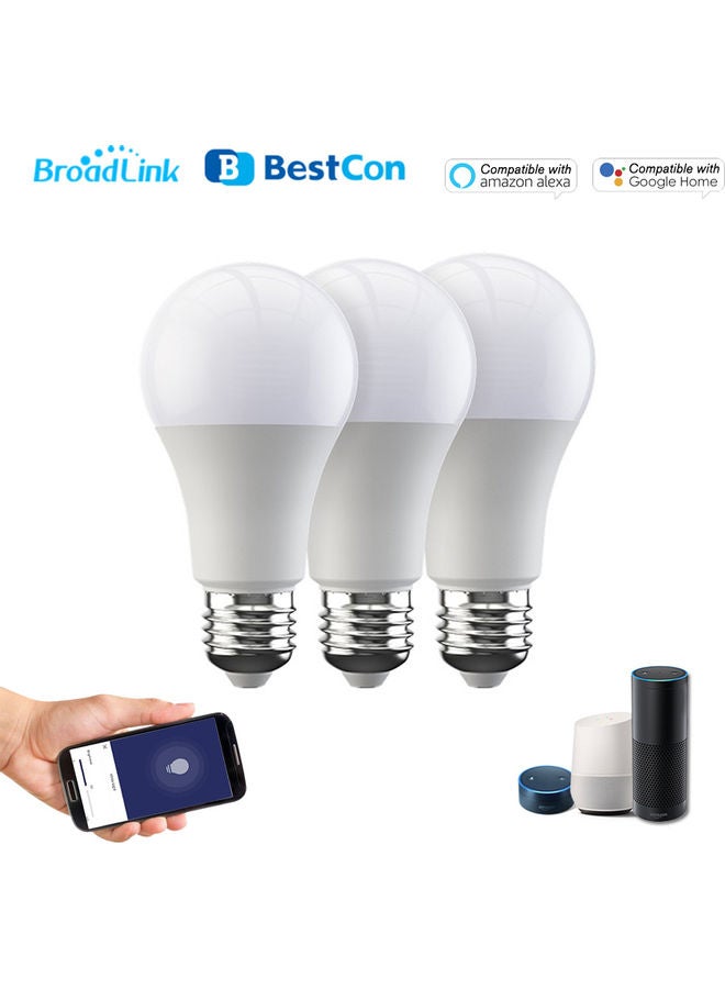 برودلينك مجموعة من 3 لمبات ذكية بيست كون تعمل بالواي فاي أبيض - Image 4