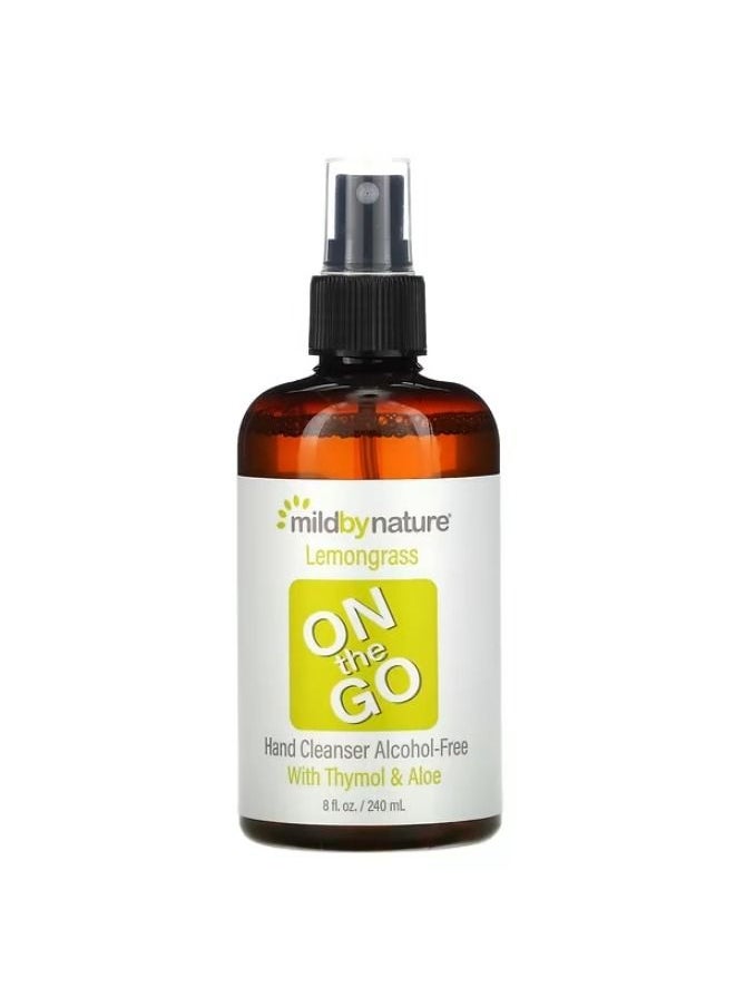 mild by Nature - On The Go Hand Cleanser, Alcohol-Free, Lemongrass, 8 fl oz (240 ml) By Mild By Nature - Image 1
