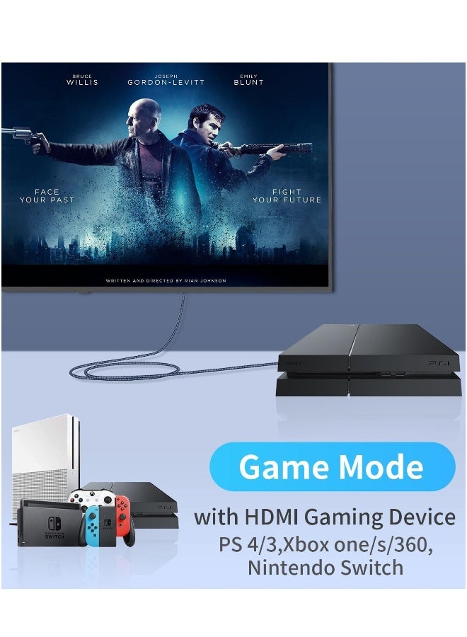 محول HDMI إلى DisplayPort 4K@60Hz، كابل محول ذكر إلى ذكر HDMI إلى DP 1.2 مع طاقة USB للشاشة، PS4، سرعة عالية، متوافق مع HDCP2.2، 6.6 قدم 2 متر، غير ثنائي الاتجاه - Image 4