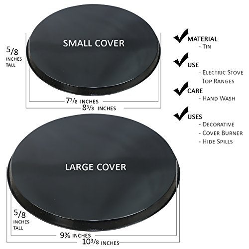 Reston Lloyd, Burner Covers For Electric Stovetop, Decorative Lightweight Tin Covers, Set of 4 (2-8 inch & 2-10 inch), Conceals Messy Drip Pans, Rooster - Image 4