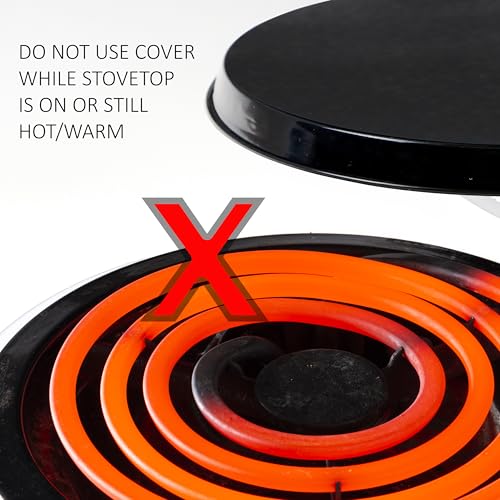 Reston Lloyd, Burner Covers For Electric Stovetop, Decorative Lightweight Tin Covers, Set of 4 (2-8 inch & 2-10 inch), Conceals Messy Drip Pans, Rooster - Image 5