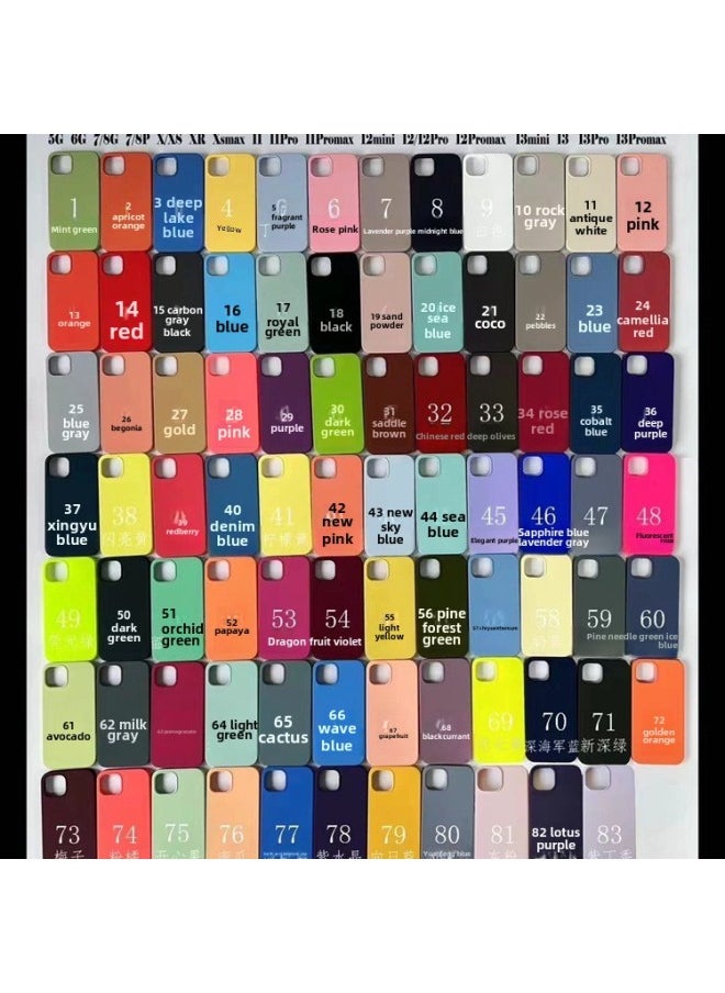Generic Liquid Silicone For Iphone16pro Max Solid Color Fine Hole Apple 15 Mobile Phone Case 14 12 All-inclusive-Color:lavender-Applicable Model:IP 15plus (fine Hole)  - Image 2