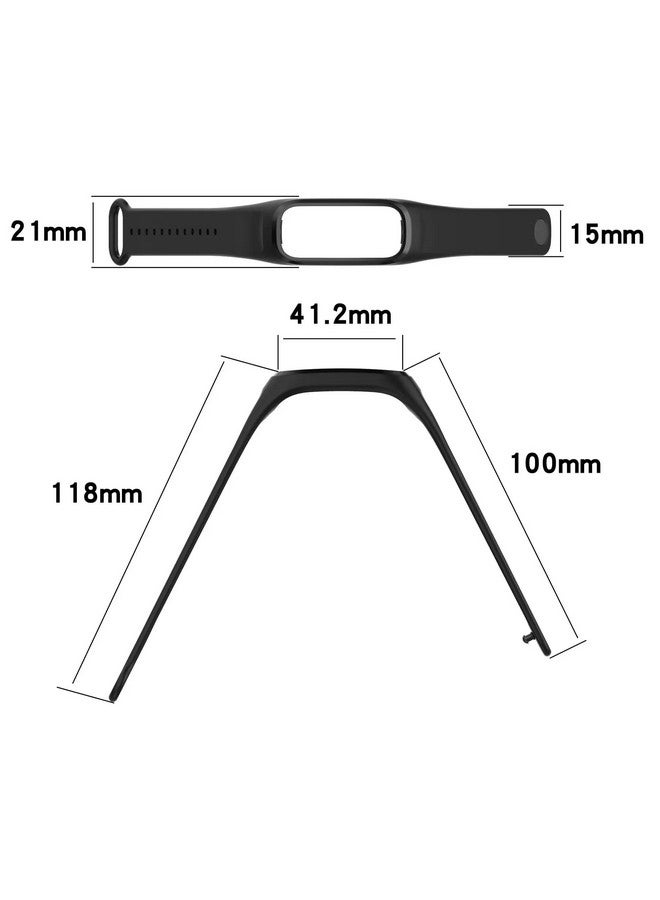 INEFABLE حزام INEFABLE متوافق مع أوبو ووان بلس حزام سيليكون ناعم قابل للتعديل - أسود، أزرق، أبيض، أخضر - عبوة من 4 - Image 3