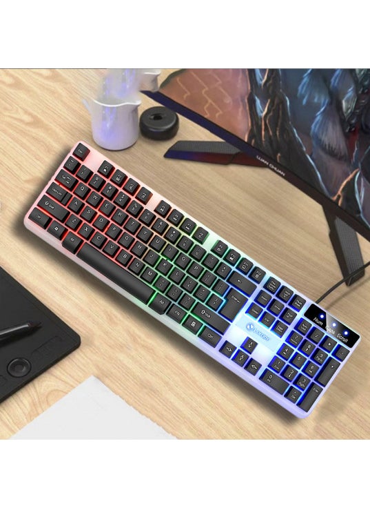 Generic - Limeeg TX30 TX35 Backlit Wired Keyboard 104 KeysTX35 single keyboard black Chinese version TX35 single keyboard black Chinese version - Image 1