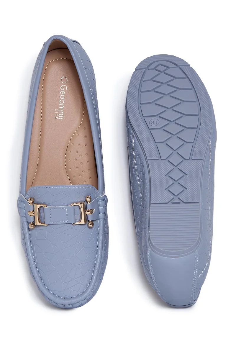 Geoomnii BLUE Geoomnii Closed Flat Shoes for Women – Comfortable Slip-On Ballet Flats for Office, Daily Wear & Casual Use for Women | Best Price UAE