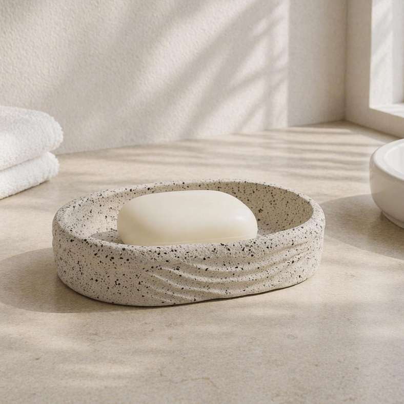 Pan Home Tuscany Polyresin Soap Dish 9x3x14cm - Beige - 211HEL9900803 - Image 1