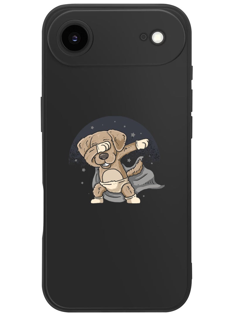 Theodor Protective Slim Fit Case Liquid Silicone Cover with Full Body Protection Anti-Scratch Shockproof Case For Apple iPhone 17 Air (Black) dab dog - Image 1