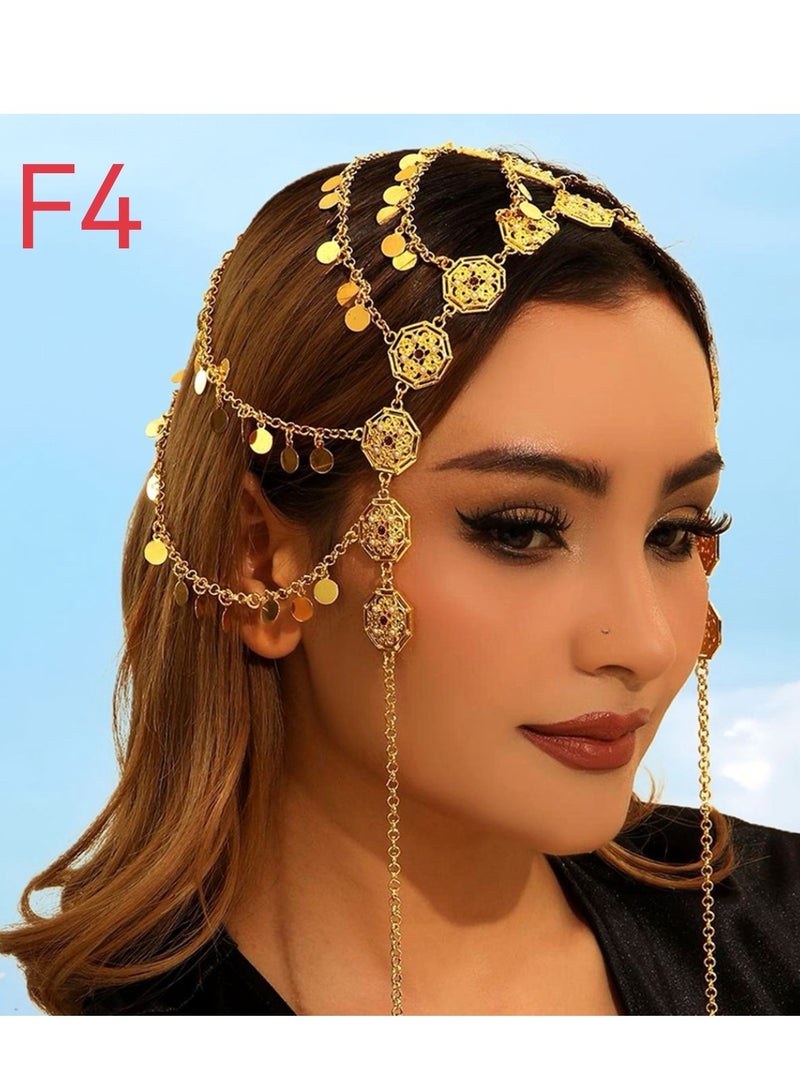 Jewelry Golden tassel headband hair accessory, suitable for daily and wedding wear - Image 4