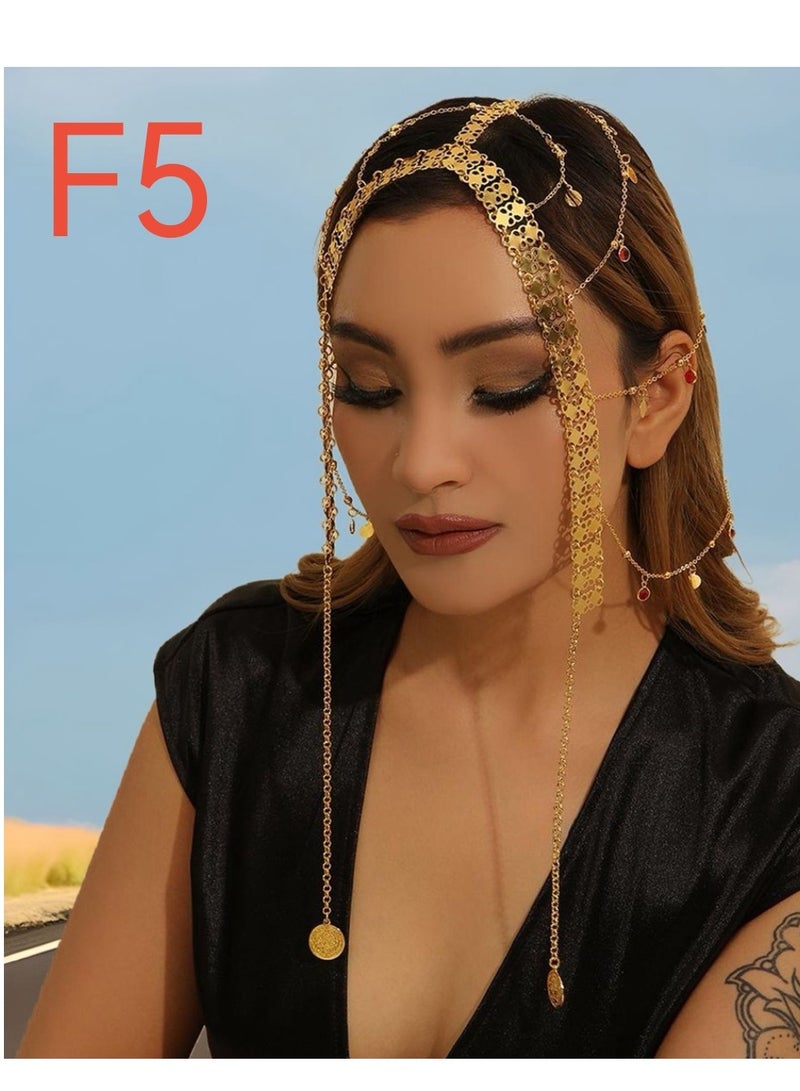 Jewelry Golden tassel headband hair accessory, suitable for daily and wedding wear - Image 5