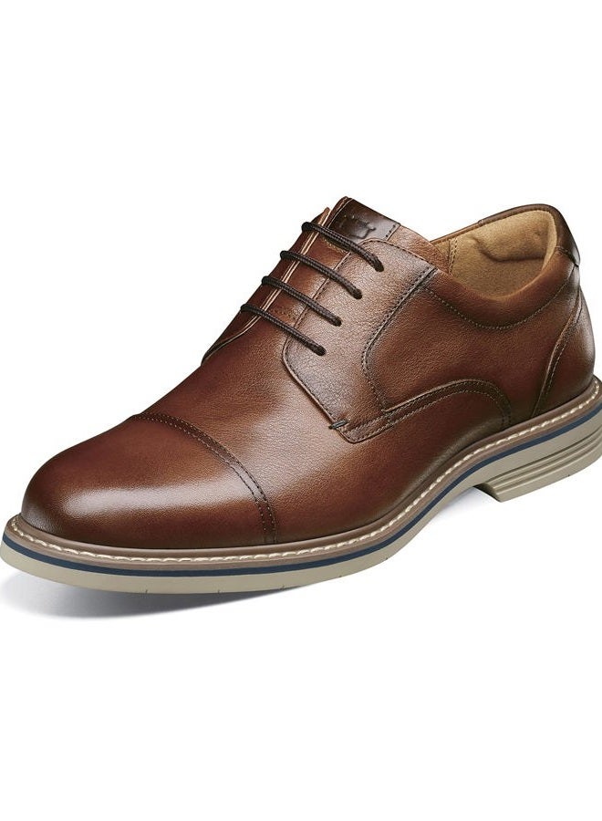 Florsheim Men's Neufeld Cap Toe Oxford, Cognac Tumbled, 9.5 - Image 1