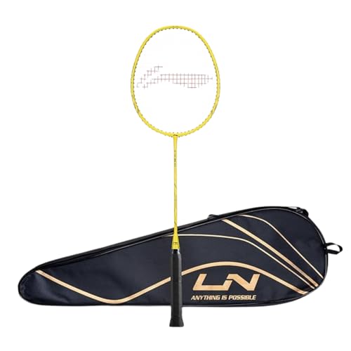 Li-Ning G-TEK 68 GX Badminton Racquet – Strung, Graphite Frame with Cover | Lightweight, Durable, Ideal for Intermediate Players | Yellow - Image 1