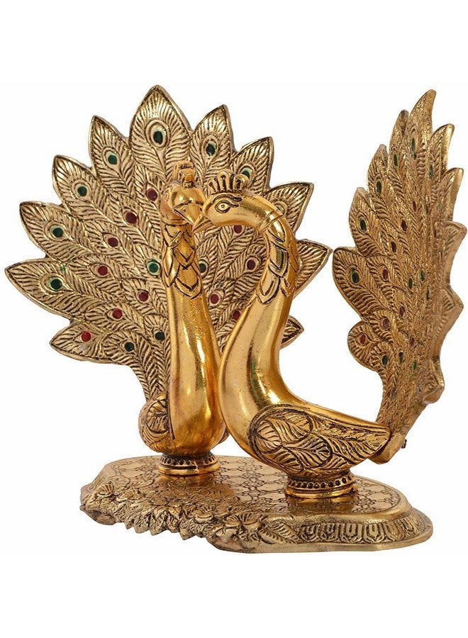 CHHARIYA CRAFTS Metal Pair of Kissing Peacock Love Birds for Home and Office Decor Metal Gift Item Decorative Showpieces - Image 3