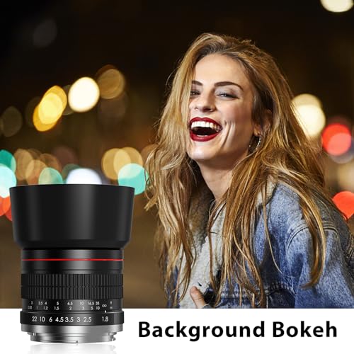 BENOISON 85mm f1.8 Portrait Lens - E Mount Lens for Sony, Manual Focus(MF) Lens for Sony A7C A7R A7S A7 A9 A6700 A6600 A6500 A6400 A6300 A6100 A6000 A5100 A5000 NEX-7 NEX-6 NEX-5 ZV-E10 etc - Image 5