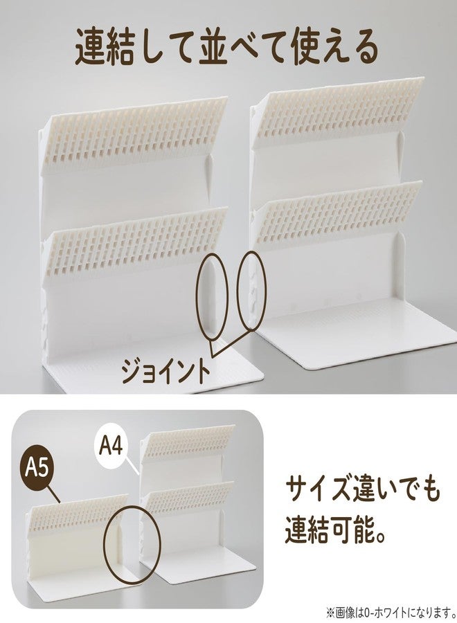 Lihit Lab A3577-9 Single Book Stand Bookend A4 Brown Limited Color - Image 5