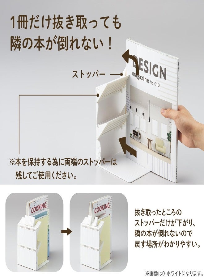 Lihit Lab A3577-9 Single Book Stand Bookend A4 Brown Limited Color - Image 4