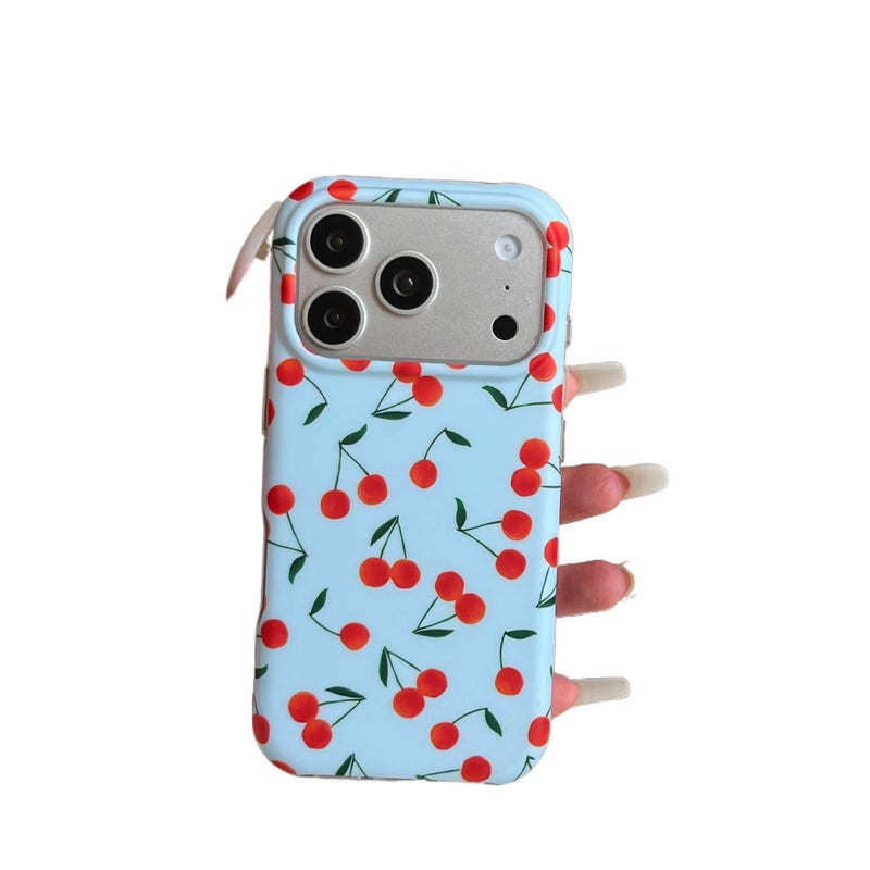 غطاء واقي | Cherry | TPU | حماية من السقوط | أزرق فاتح | مقاوم للصدمات لـ iPhone 15 / 15 Plus / 15 Pro / 15 Pro Max - Image 2