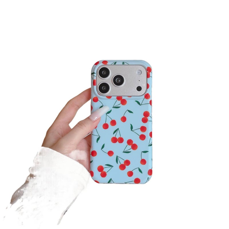غطاء واقي | Cherry | TPU | حماية من السقوط | أزرق فاتح | مقاوم للصدمات لـ iPhone 15 / 15 Plus / 15 Pro / 15 Pro Max - Image 4