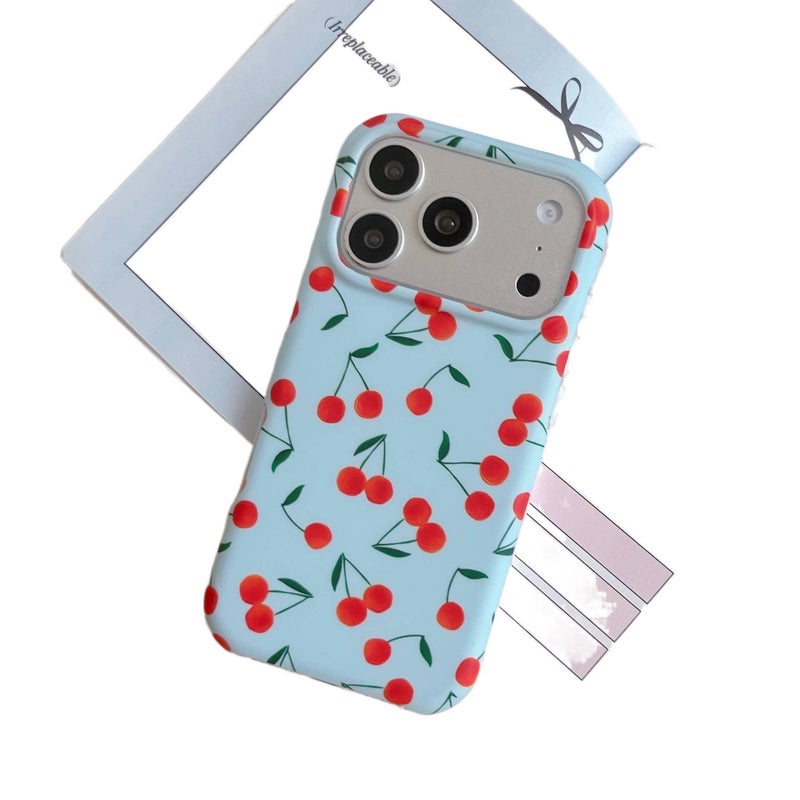 غطاء واقي | Cherry | TPU | حماية من السقوط | أزرق فاتح | مقاوم للصدمات لـ iPhone 15 / 15 Plus / 15 Pro / 15 Pro Max - Image 5