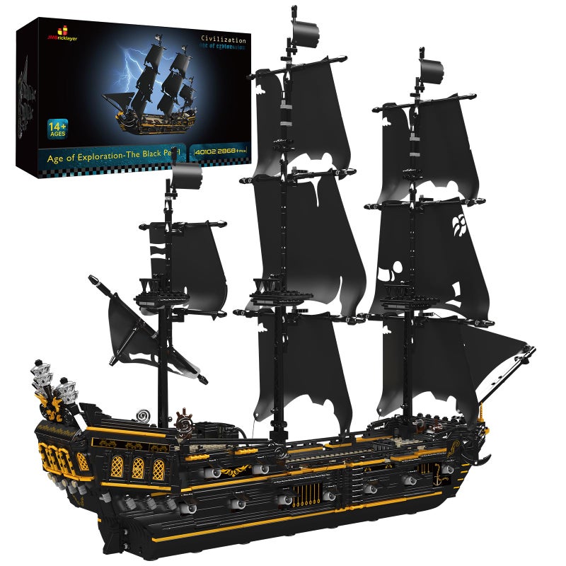 JMBricklayer Pirate Ship Model Building Sets Black Pearl Mysterious Toys Kits Collectible Blocks Cool Toy Gifts for Boys Teens Collectors Upgraded Version 3180 Pieces 40102 - Image 2