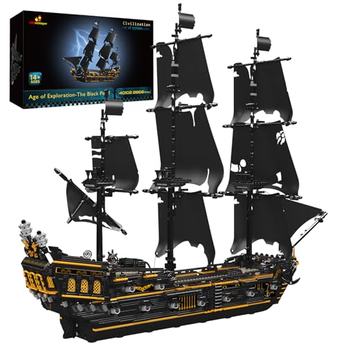 JMBricklayer Pirate Ship Model Building Sets Black Pearl Mysterious Toys Kits Collectible Blocks Cool Toy Gifts for Boys Teens Collectors Upgraded Version 3180 Pieces 40102 - Image 1