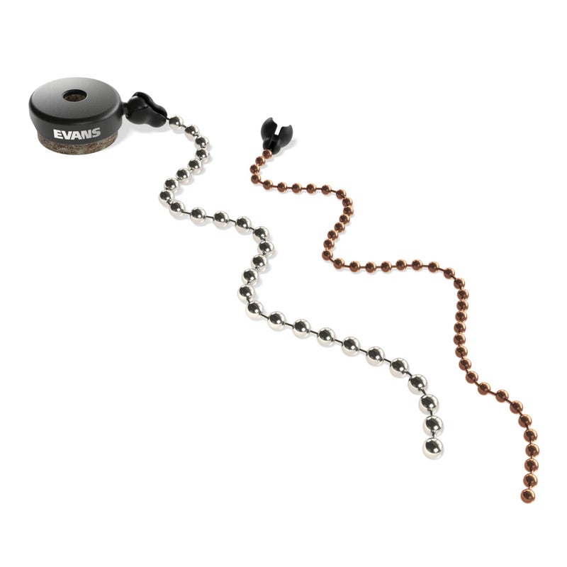Evans Cymbal Pack Sizzler Two Chain Pack Includes Sizzler Cymbal Felt Washer Large Sound Sizzle Chain Small Soft Sizzle Chain Cymbal Sound without Holes or Rivets - Image 2