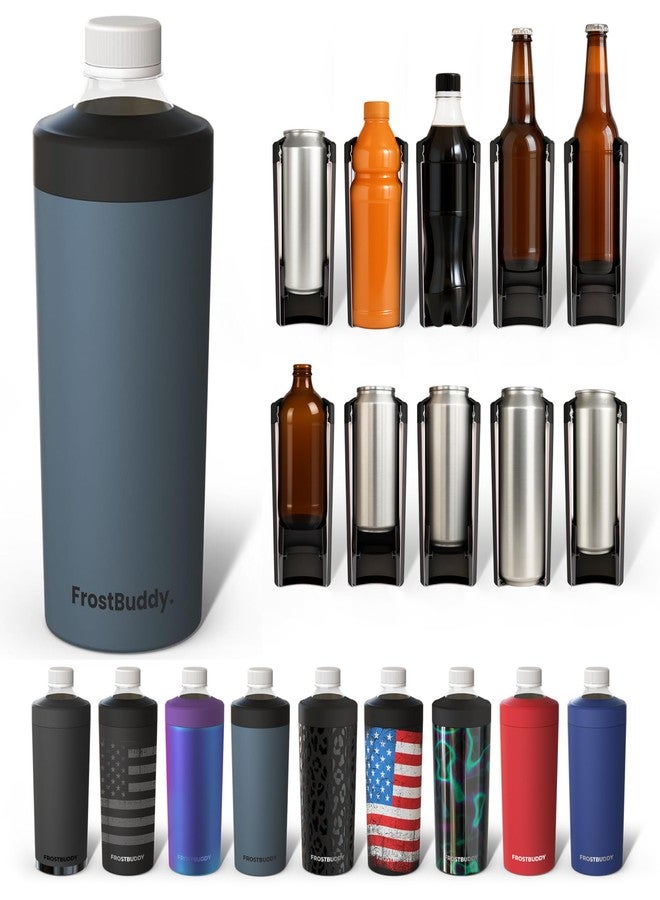 Frost Buddy Universal XL Can Cooler - Fits 12-ounce, 16-ounce, 20-ounce, and 24-ounce Cans and Bottles - Keep Your Drinks Refreshingly Chilled for over 12 hours Gunmetal Glory - Image 1