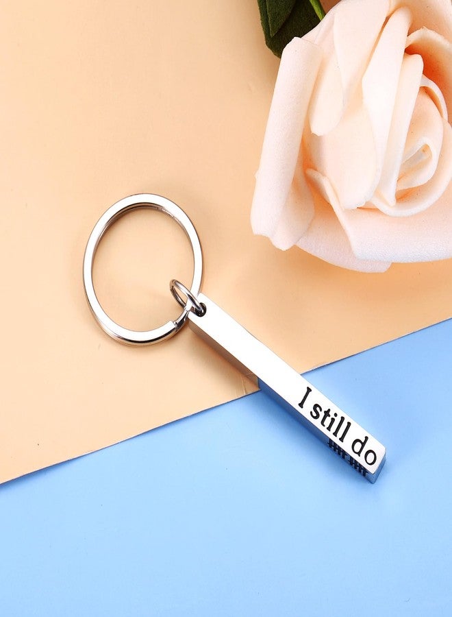 KINMES 10th Anniversary Tin Gifts - 10 Year Tin Anniversary Wedding Gifts for Husband Wife Boyfriend Girlfriend I Still Do Keychain for Him Her Married Couples - Image 2