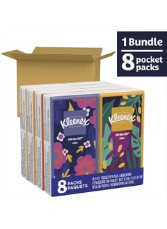 Kleenex On-The-Go Facial Tissues, 8 On-The-Go Packs, 10 Tissues per Box, 3-Ply (80 Total Tissues), Packaging May Vary  - Image 2