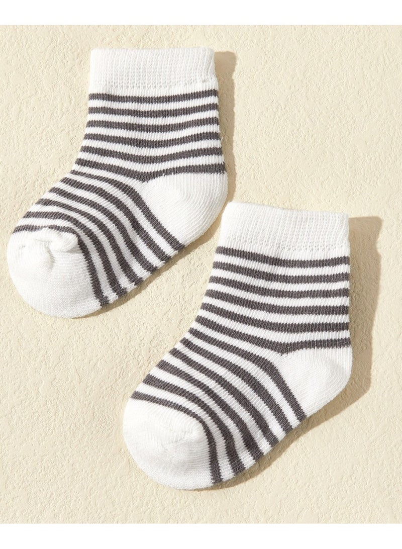 8 Pairs Of Infant And Toddler Four-Season Short Socks And Mid-Tube Socks - Image 4