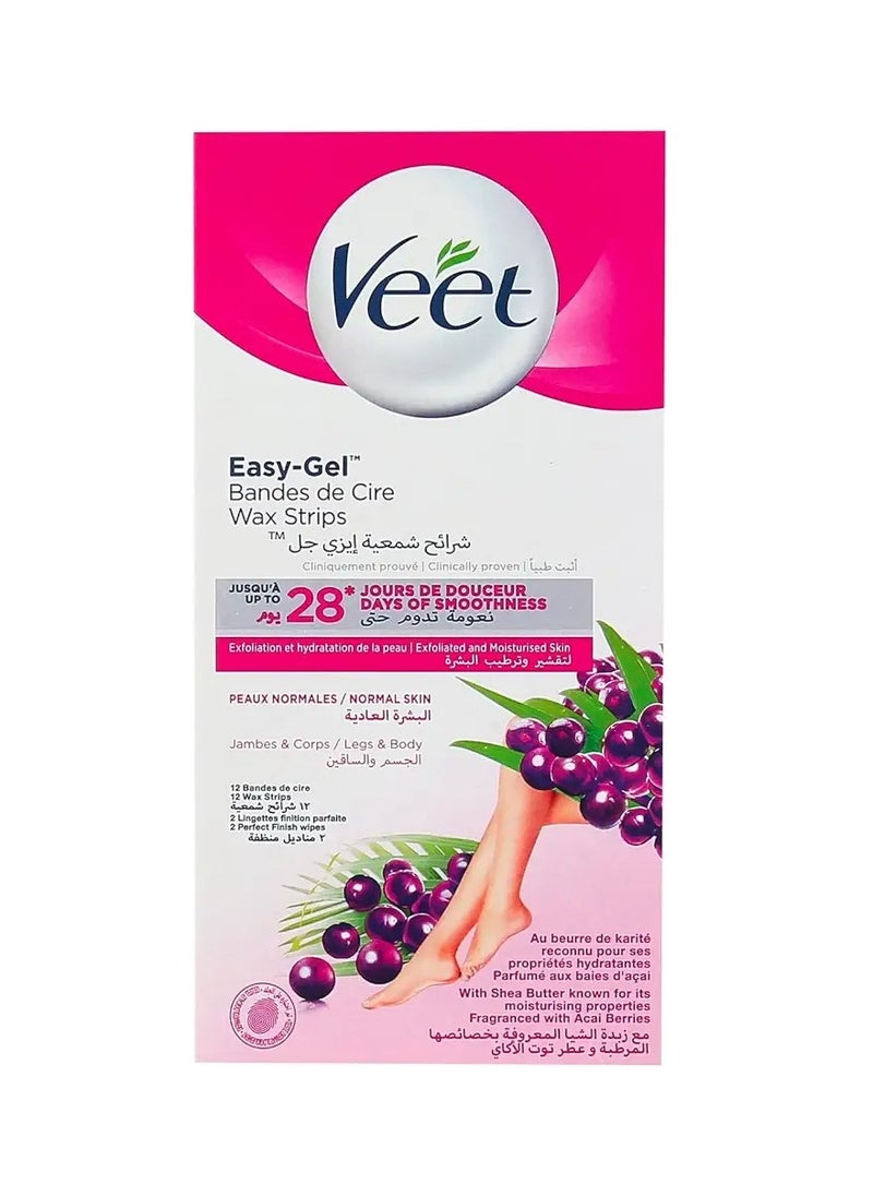 Veet Veet easy-gel 12 wax strips normal skin 