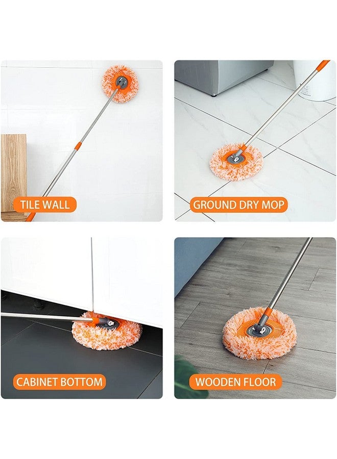 NIRVITTHAL 360 Rotatable Adjustable Cleaning Mop | Coral Velvet Mop Head for Household Floor Cleaning Wall Cleaning Mops | Microfiber Triangle Floor Mop (NV-Sunflower-Mop) - Image 4