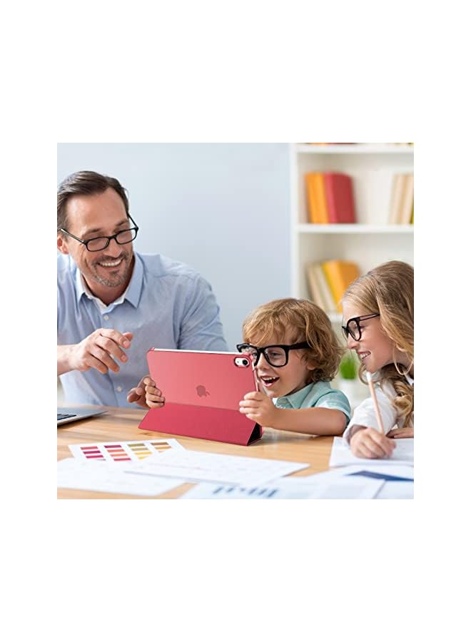 Procases for iPad 10th Generation Case 2022 iPad 10.9 Inch Case, iPad 10 Case Slim Stand Hard Shell Back Protective Smart Cover for 10.9” iPad 10th Gen 2022 Release -Red - Image 3