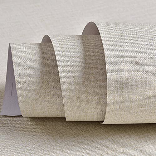 TANONE Contact Paper Peel and Stick (15.8 in X 118 in), Grasscloth Wallpaper Self Adhesive Removable Wallpaper, Fabric Linen Thickened Wall Paper Decorative for Wall Cabinets Drawers Kitchen - Image 1