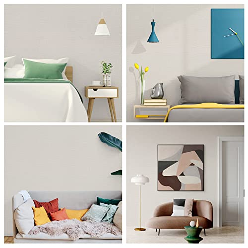 TANONE Contact Paper Peel and Stick (15.8 in X 118 in), Grasscloth Wallpaper Self Adhesive Removable Wallpaper, Fabric Linen Thickened Wall Paper Decorative for Wall Cabinets Drawers Kitchen - Image 3