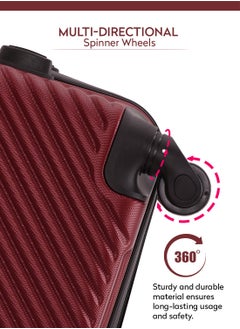 Aurora Checked-In Luggage Large (28-Inch) ABS Hard Case Checked-In Luggage Trolley Bag with 4 Spinner Wheels and Lock - Burgundy - pzsku/Z76E26E9BF0CFC9D99167Z/45/_/1725887223/25e20857-9f25-40f6-ae7c-d41cd5503a9c