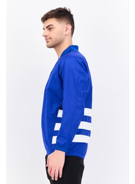 Adidas Men Sportswear Fit Long Sleeve Outdoor Windbreaker Jacket, Blue  - Image 2