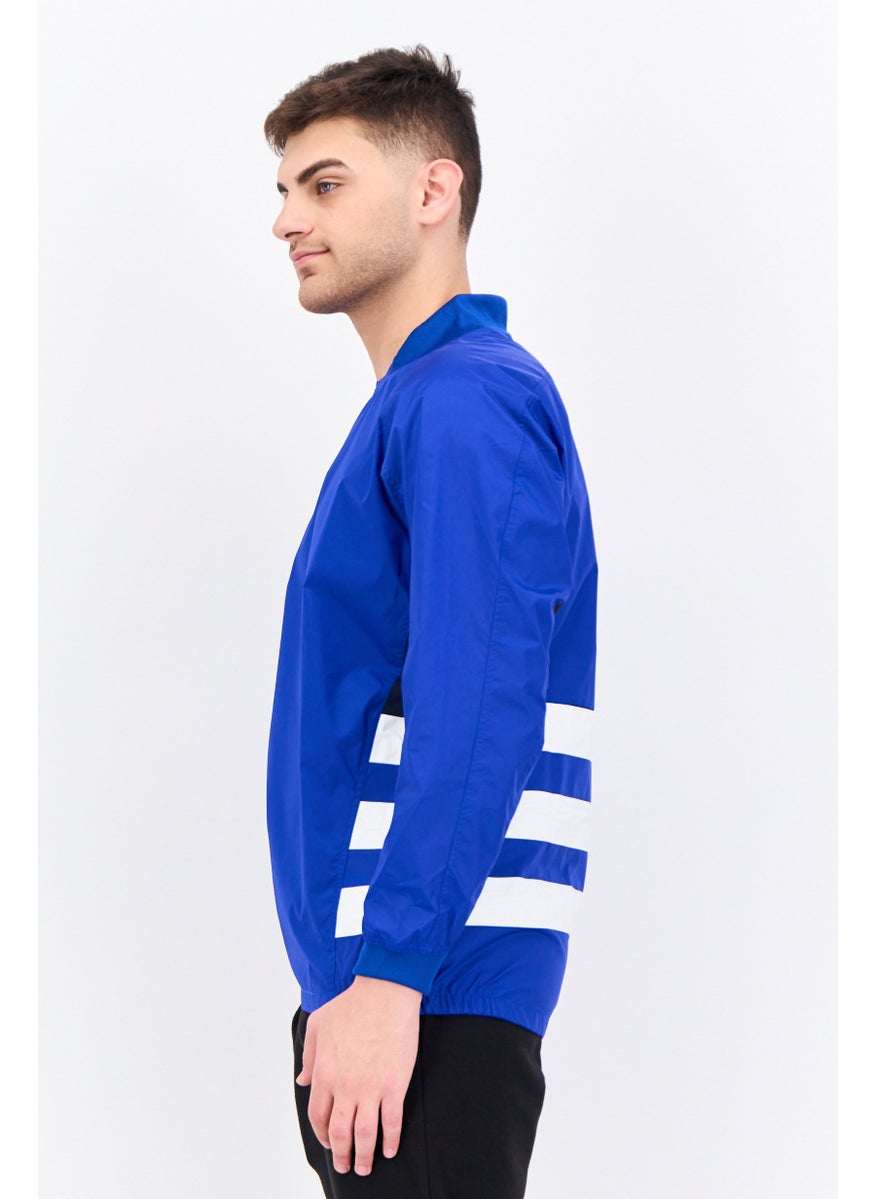 Adidas Men Sportswear Fit Long Sleeve Outdoor Windbreaker Jacket, Blue  - Image 2