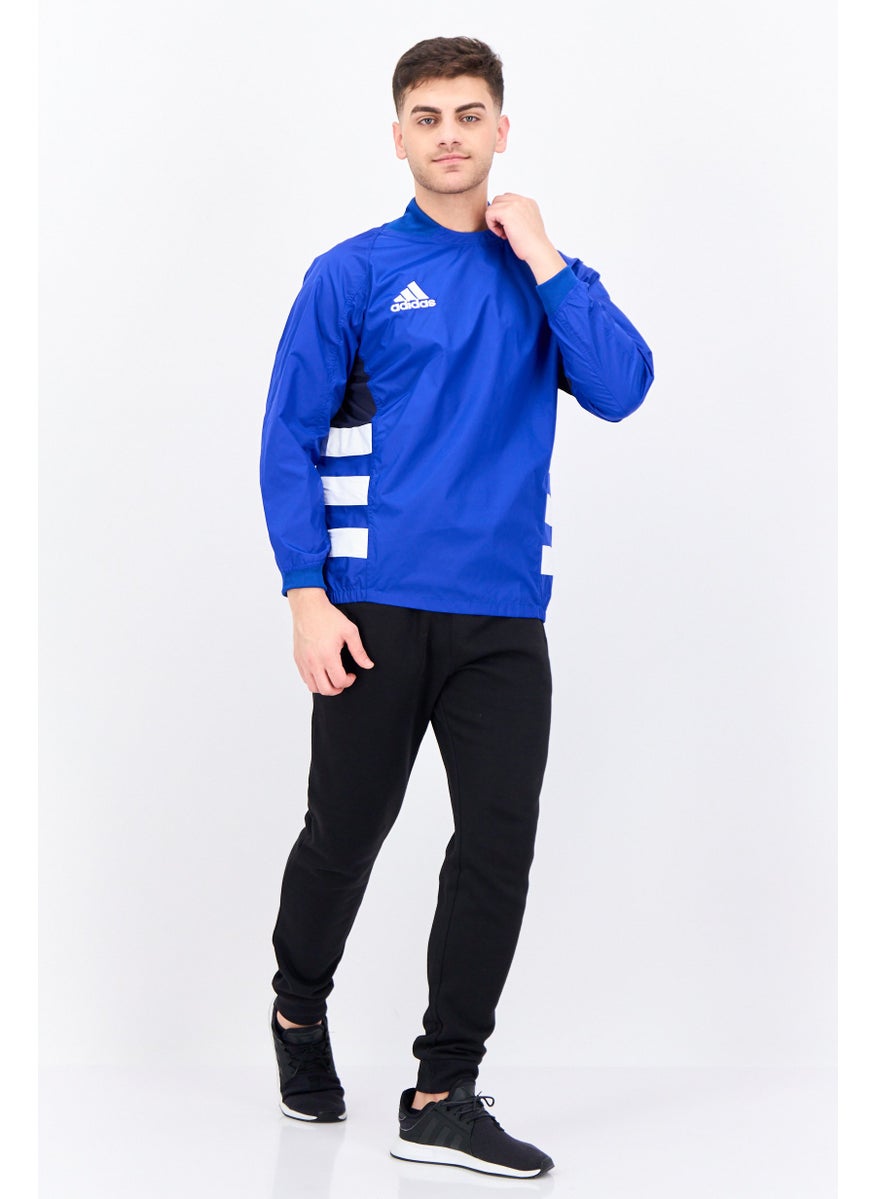 Adidas Men Sportswear Fit Long Sleeve Outdoor Windbreaker Jacket, Blue  - Image 4