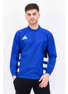 Adidas Men Sportswear Fit Long Sleeve Outdoor Windbreaker Jacket, Blue  - Image 1