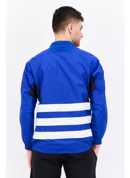 Adidas Men Sportswear Fit Long Sleeve Outdoor Windbreaker Jacket, Blue  - Image 3