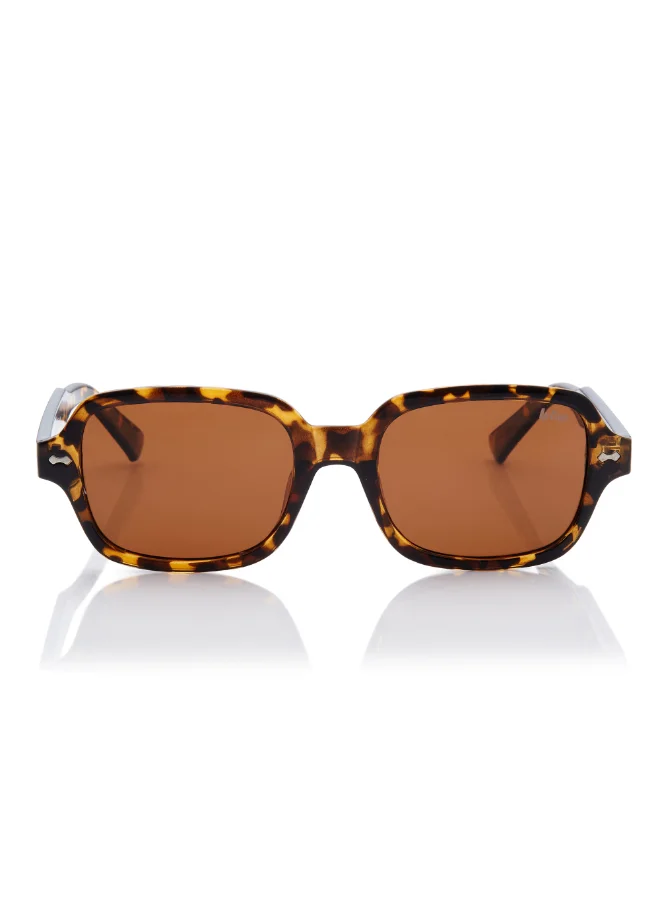 لي كوبر Polarized Sunglasses Brown Frame Brown Tortoise Mirror Lens 53mm  - LC1213C03
