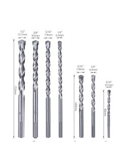 Meterk MK23 7PCS Cement Masonry Drill Bit Set with Sandblasting Surface Treatment  - Image 3