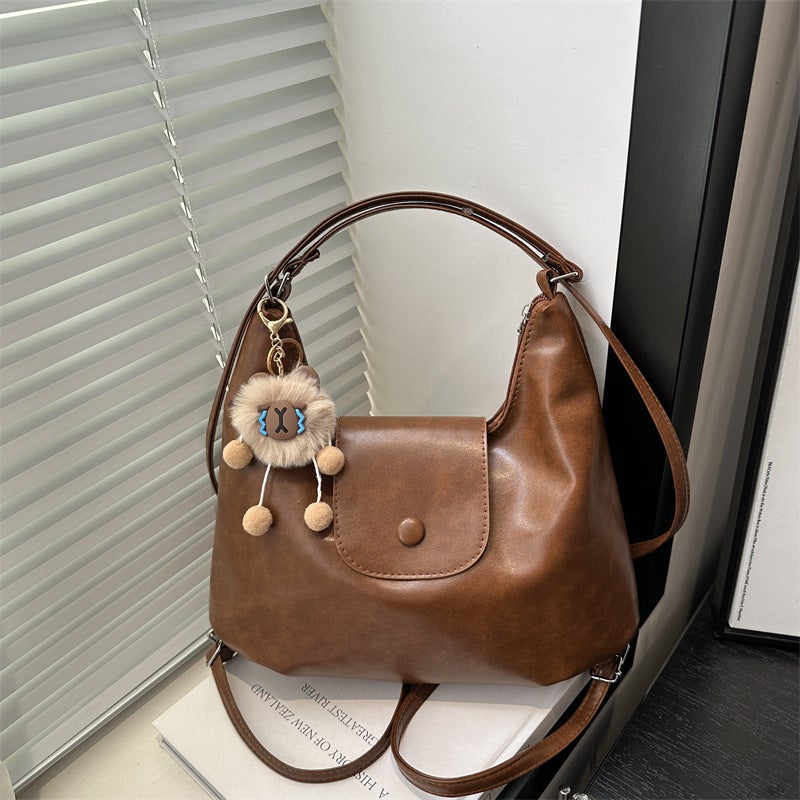 Vintage Women's Shoulder Tote Bag, Large Capacity, 2026 Winter - Image 3