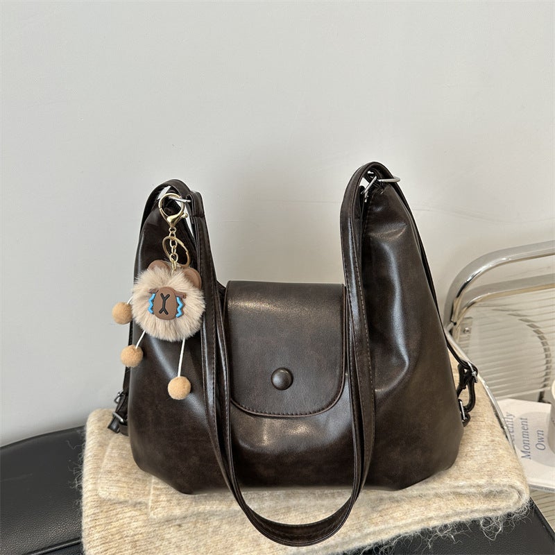 Vintage Women's Shoulder Tote Bag, Large Capacity, 2026 Winter - Image 2