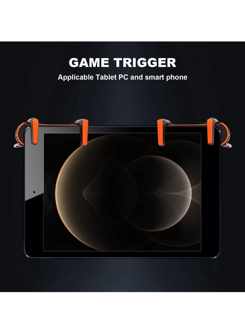 Generic - 6-Finger PUBG Game Controller with Rapid Fire Trigger, Gamepad Joystick for iPad, Tablet, Android and iOS, Enhanced Gaming Experience in Orange - Image 1