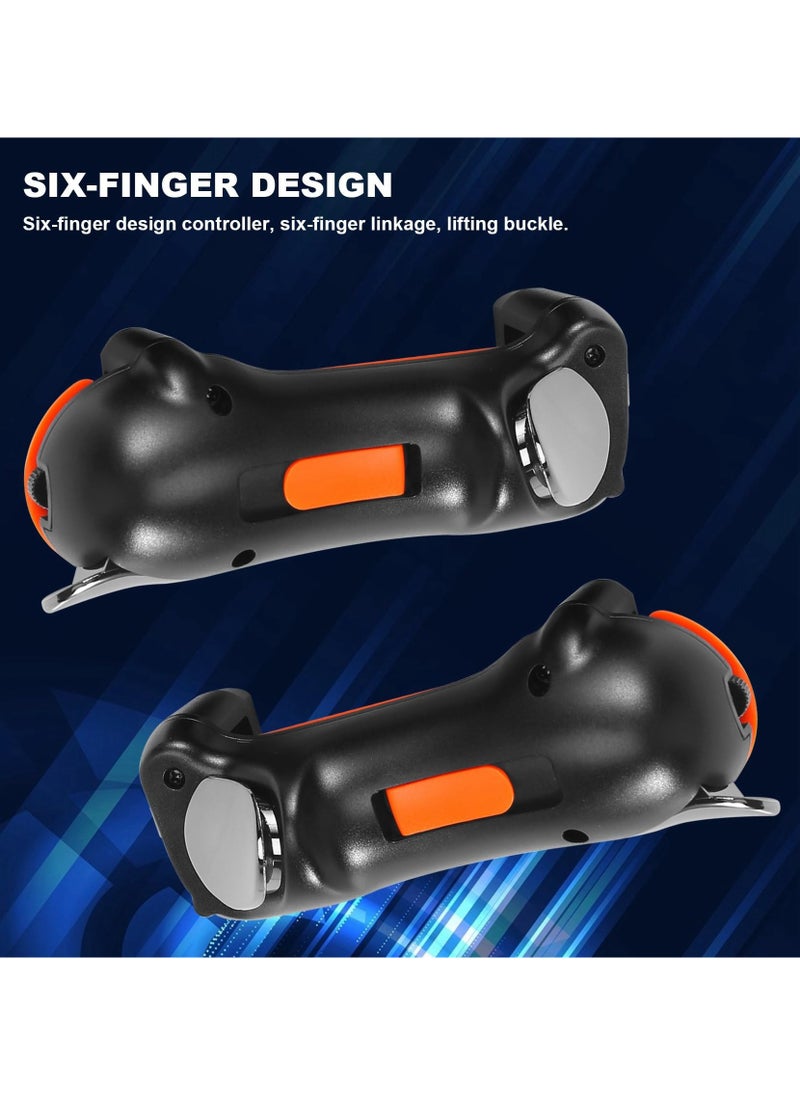 Generic - 6-Finger PUBG Game Controller with Rapid Fire Trigger, Gamepad Joystick for iPad, Tablet, Android and iOS, Enhanced Gaming Experience in Orange - Image 1